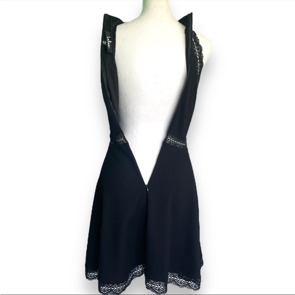 NWOT Lulus Reach Out My Hand Black Lace Skater Dress Size XS - Picture 5 of 10